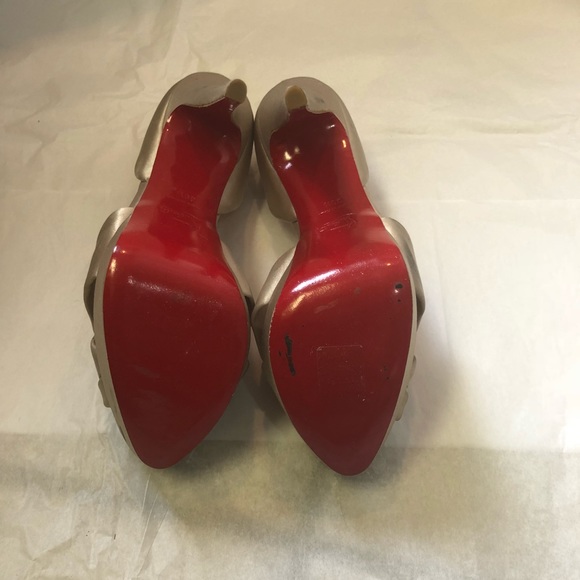 💯 Christian Louboutin Volpi 150 Satin Pearl - Picture 4 of 8